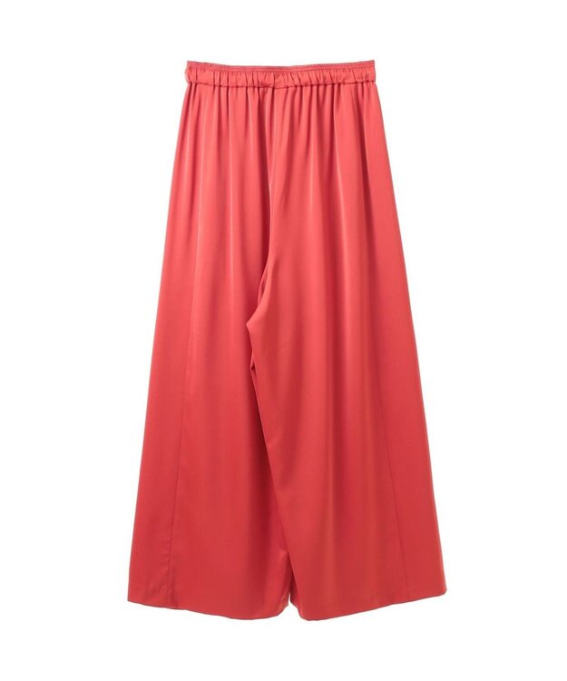YECCA VECCA サテンタックワイドパンツ Red