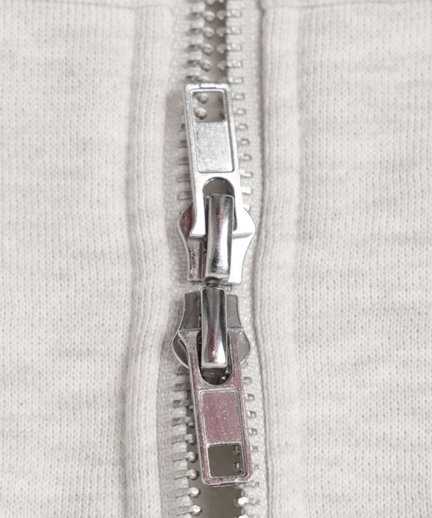 WEGO 裏起毛スタジアムロゴジップパーカー 杢グレー