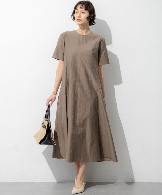 23区 S 【先行予約】MANTECOブライトワッシャー フレアワンピース モカ系