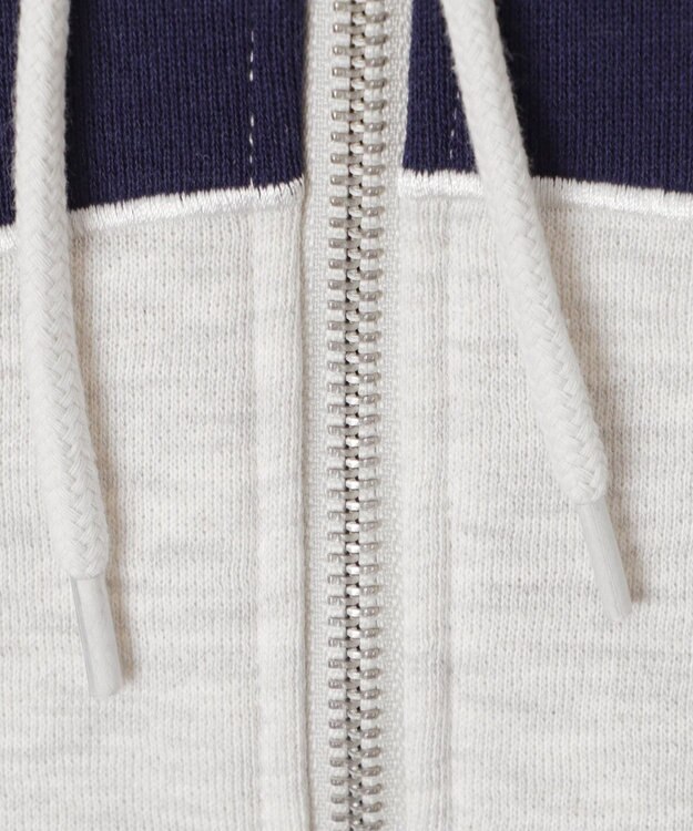 WEGO 裏起毛スタジアムロゴジップパーカー 杢グレー