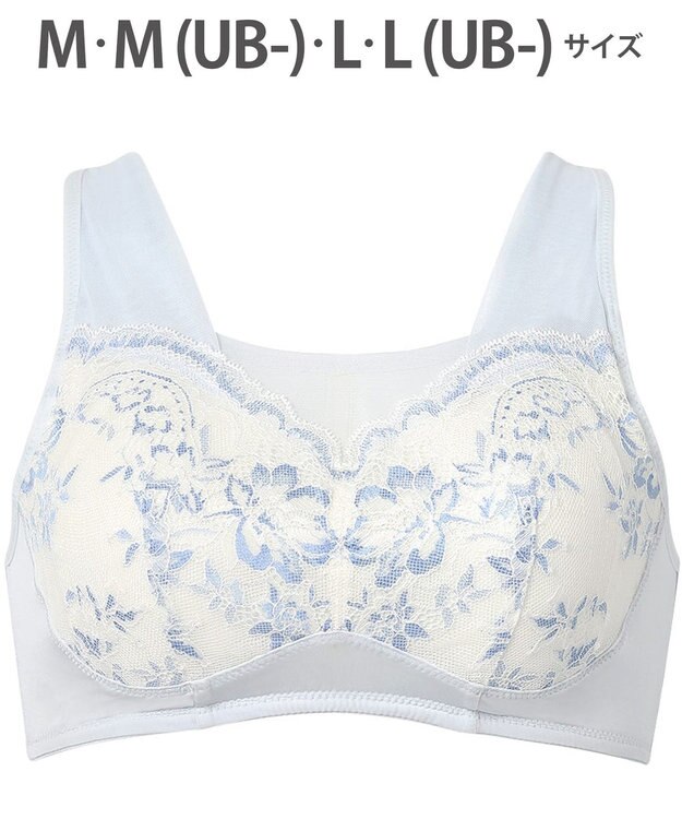 WACOAL 【ナイトアップブラ】 ノンワイヤーブラ 睡眠中のバストの不快感をやわらげる 寝汗の不快さを防ぐ ナイトブラ 夜用ブラ レディース BRA167 /ワコール ブルー