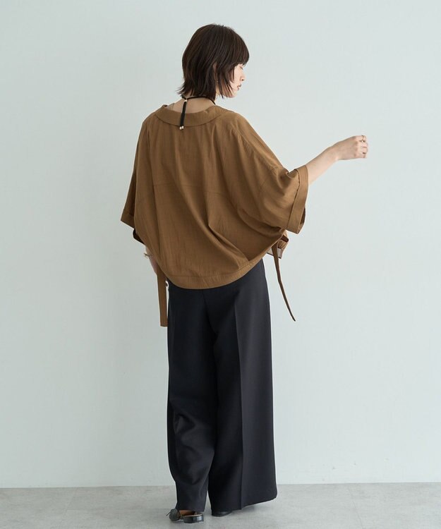 YECCA VECCA 【接触冷感】クロップドデザインジャケット② Camel