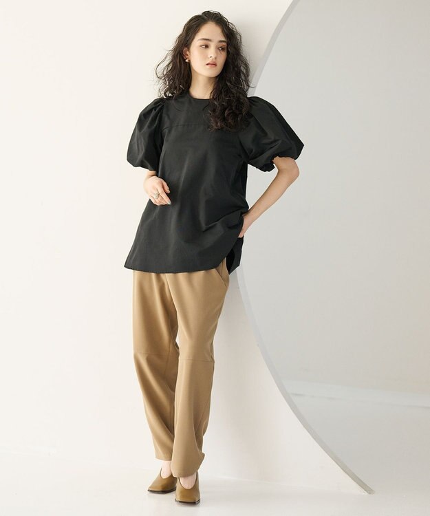 #Newans コクーンシルエットパンツ キャメル