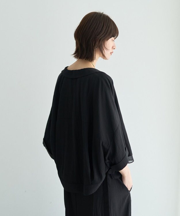 YECCA VECCA 【接触冷感】クロップドデザインジャケット② Black