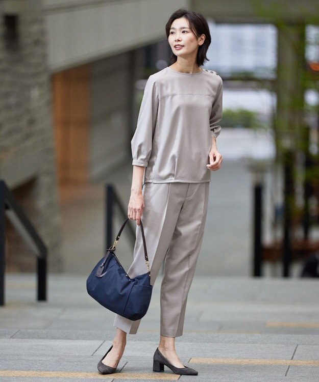 J.PRESS LADIES 【WEB限定カラーあり・2way】 ナイロン ショルダー バッグ ネイビー系