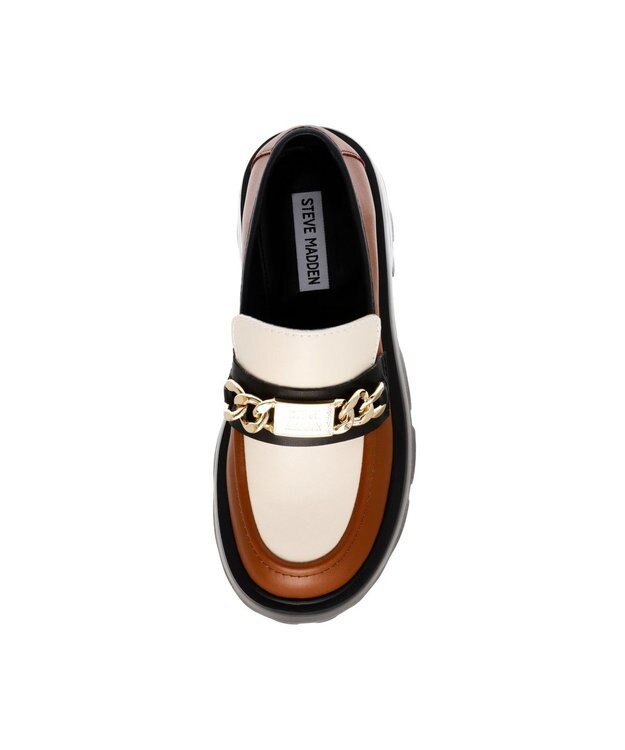 STEVE MADDEN MOTORIDE 厚底チェーンローファー ブラウン