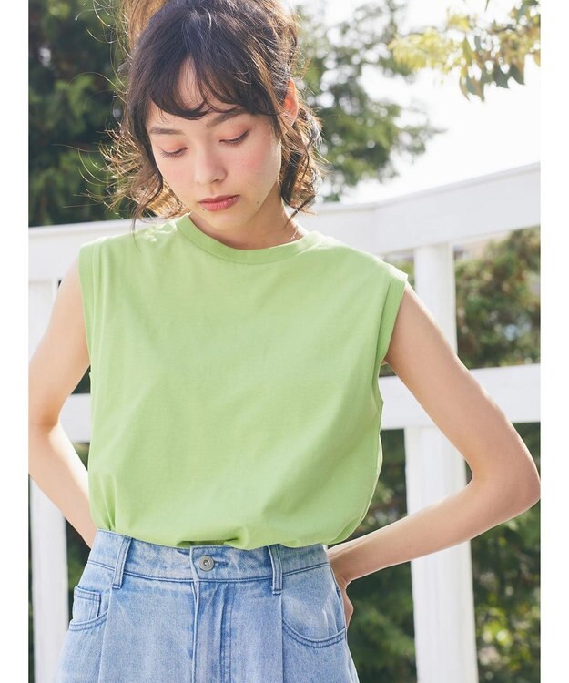 earth music&ecology ノースリーブカットソー（汗じみ防止）