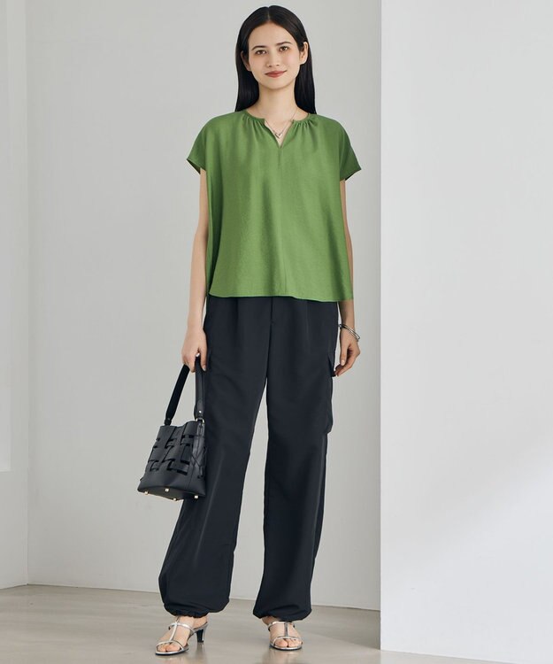 自由区 【SHIHOさん着用】ハイカウントカーゴ パンツ ブラック