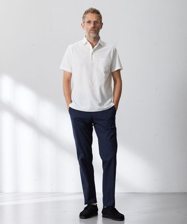 J.PRESS MEN ハイパワーストレッチ シャンブレードビー パンツ ネイビー系