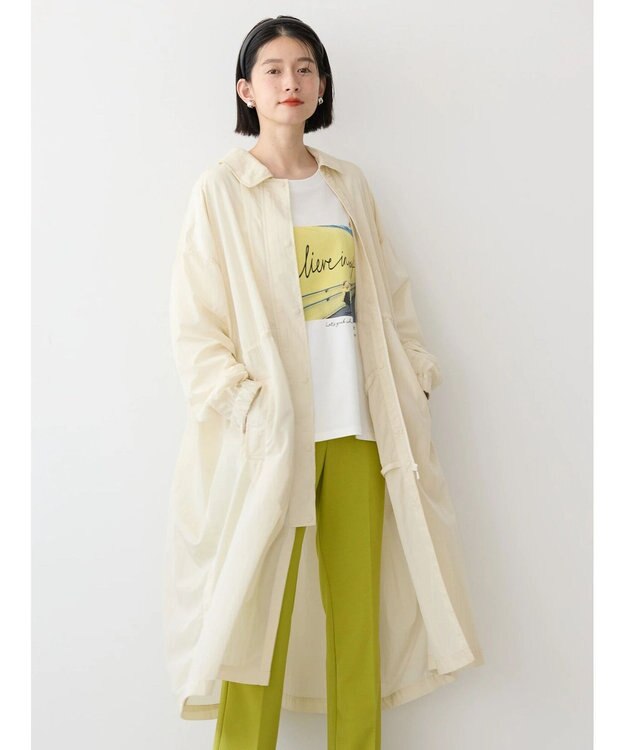 AMERICAN HOLIC 撥水加工ナイロンコート Ivory