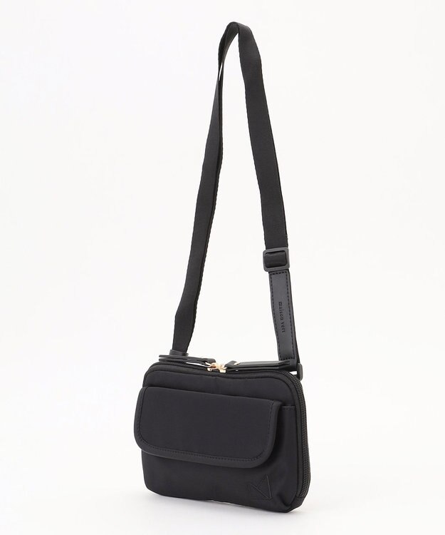 LA BAGAGERIE 【maison vert】 【撥水】撥水ナイロン多機能ポシェット ブラック