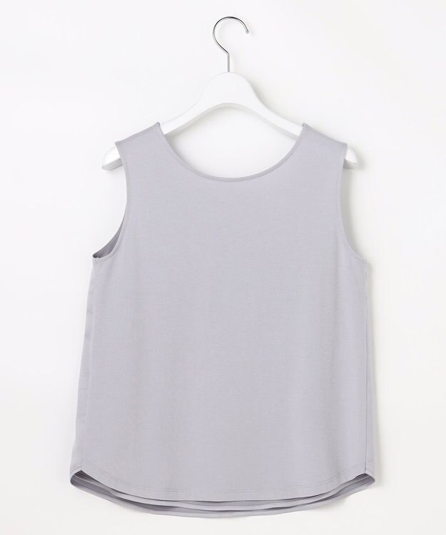 ANY SIS 【2WAY】サテン タンクトップ ライトグレー