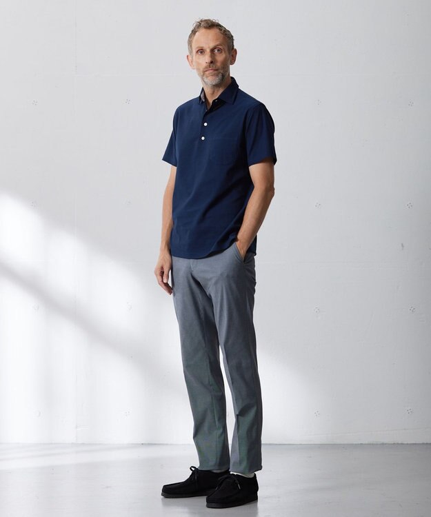 J.PRESS MEN ハイパワーストレッチ シャンブレードビー パンツ ライトグレー系