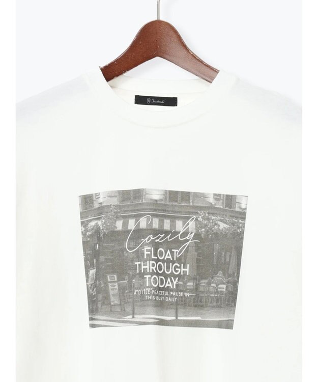 Te chichi フォトプリントロングスリーブTシャツ ブラック