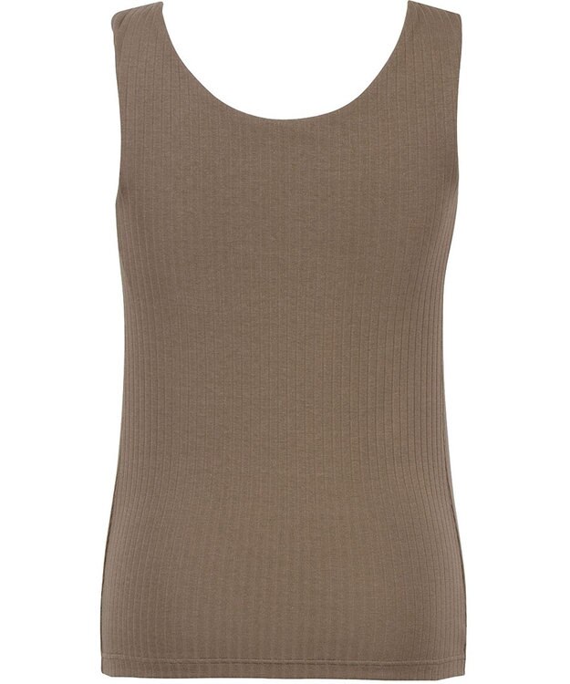 Wing カップ付きノースリーブ　【シンクロブラトップ　リブタイプ】　ラクしてきれいなシルエット　ウイング／ワコール　ET1171 シナモンブラウン