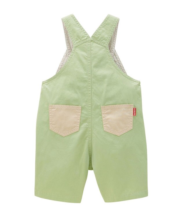 MIKI HOUSE HOT BISCUITS オーバーオール＆ボーダー長袖Tシャツギフトセット【BOX付き】 ストームグリーン