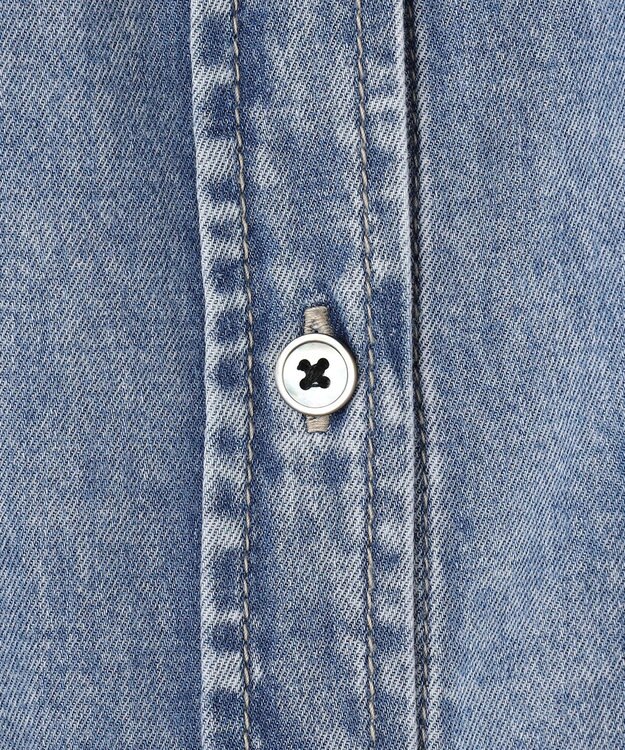 UNFILO 【UNFILO DENIM LIGHT】 クロップドシャツ ウォッシュブルー