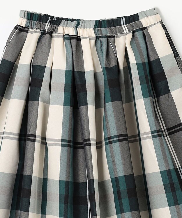 ANY KIDS カラー チェック スカート グリーン系チェック