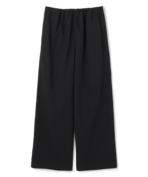 BEIGE， 【洗える】PICCOLO / パンチングドットイージーワイドパンツ Black