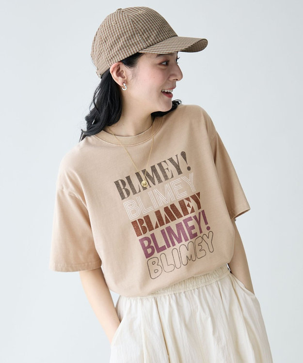 ANY ピグメントアソートロゴＴシャツ ベージュ