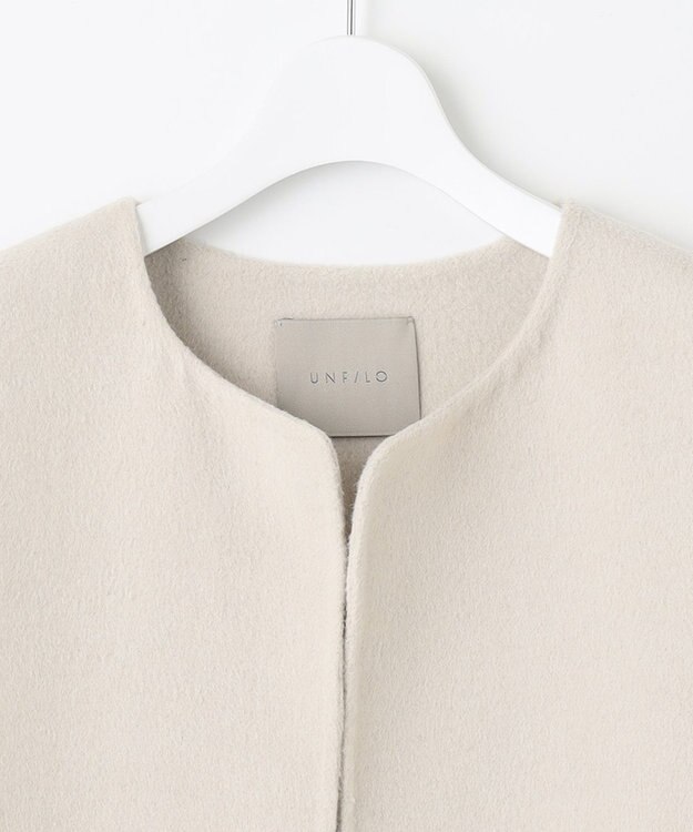 UNFILO 【撥水】ウール混リバー ジレ ベージュ系