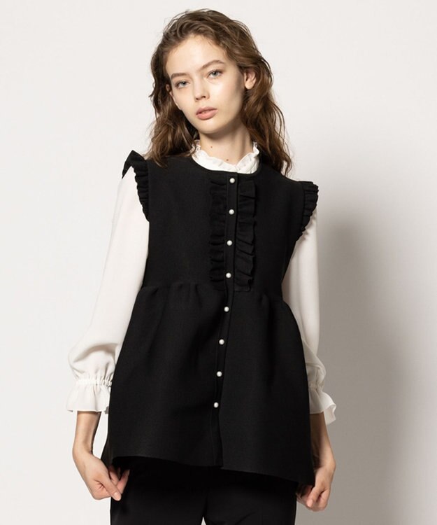 TOCCA 【洗える】DOLLY GILET ニットジレ ブラック系