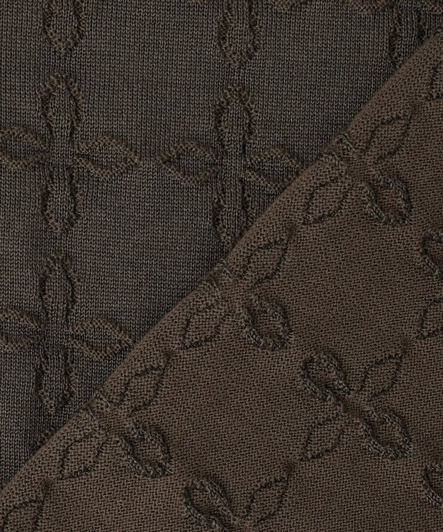 自由区 ジオメトリックアセテート プルオーバー ブラウン