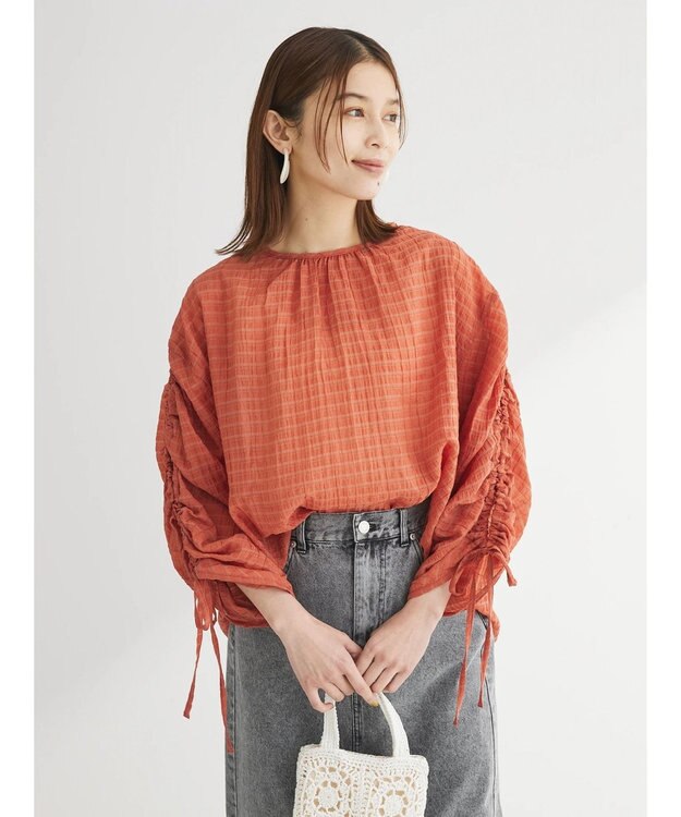 Green Parks ・ＥＬＥＮＣＡＲＥ　ＤＵＥ　バックリボンブラウス Orange