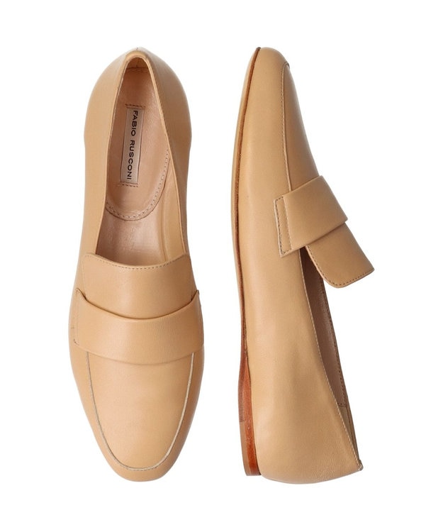 INTER-CHAUSSURES 【FABIO RUSCONI】モカデザインレザーシューズ ベージュ