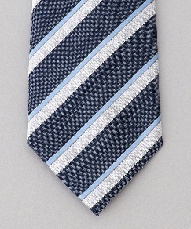 GOTAIRIKU 【日本製】ネクタイ_ストライプ ダルブルー系1