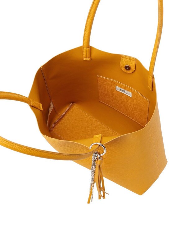 earth music&ecology 【軽量】チャーム付きトートバッグ Yellow