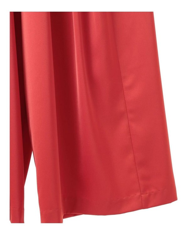 YECCA VECCA サテンタックワイドパンツ Red