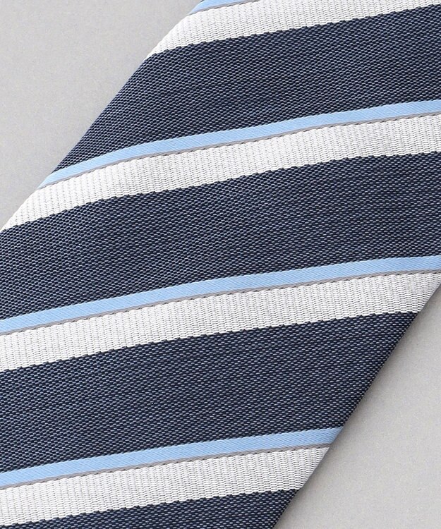 GOTAIRIKU 【日本製】ネクタイ_ストライプ ダルブルー系1