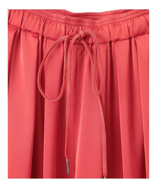 YECCA VECCA サテンタックワイドパンツ Red