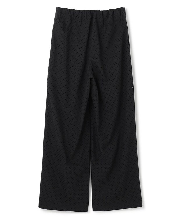 BEIGE， 【洗える】PICCOLO / パンチングドットイージーワイドパンツ Black