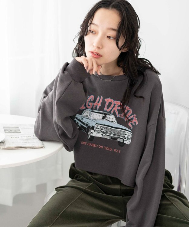 WEGO ヴィンテージライクショートスウェット 柄6