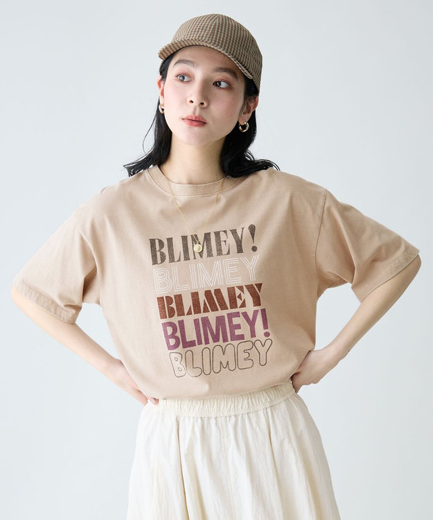 ANY ピグメントアソートロゴＴシャツ ベージュ