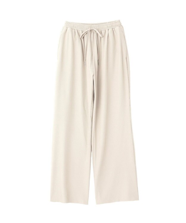 Green Parks セルフカットリブパンツ Ecru