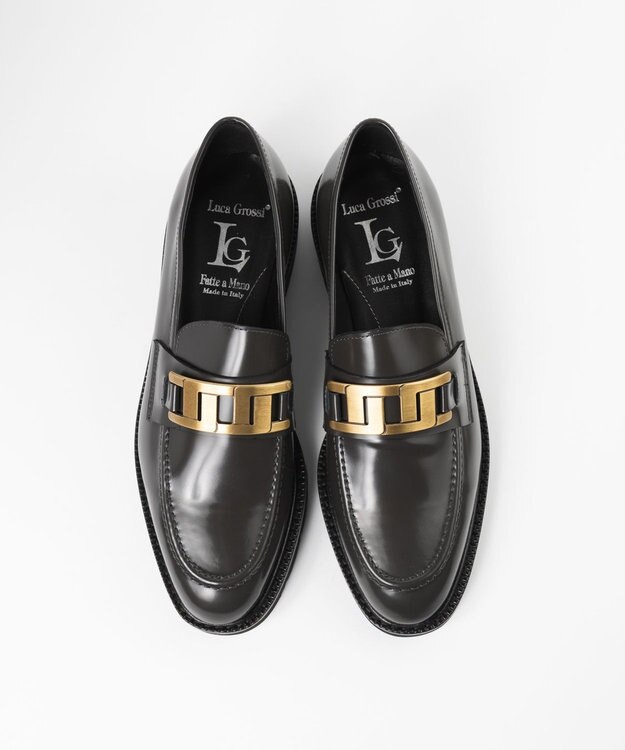 BONTRE 【LucaGrossi/ルカグロッシ】厚底幾何学ビットローファー/K072M TAL-UA グレー