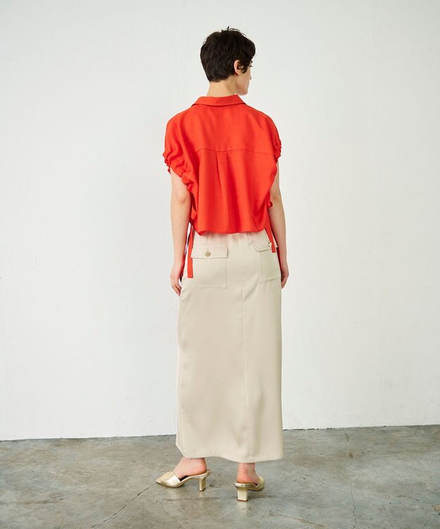 GRACE CONTINENTAL ショートポンチョシャツ オレンジ