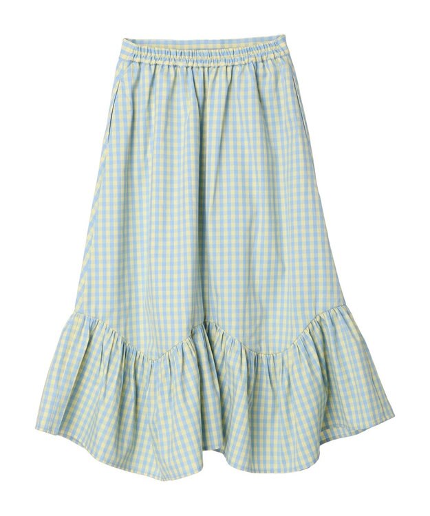 earth music&ecology イレヘムチェックスカート Sax