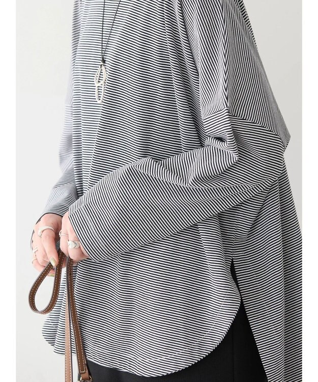 AMERICAN HOLIC ＵＶカット加工ワイドカットプルオーバー Border Black