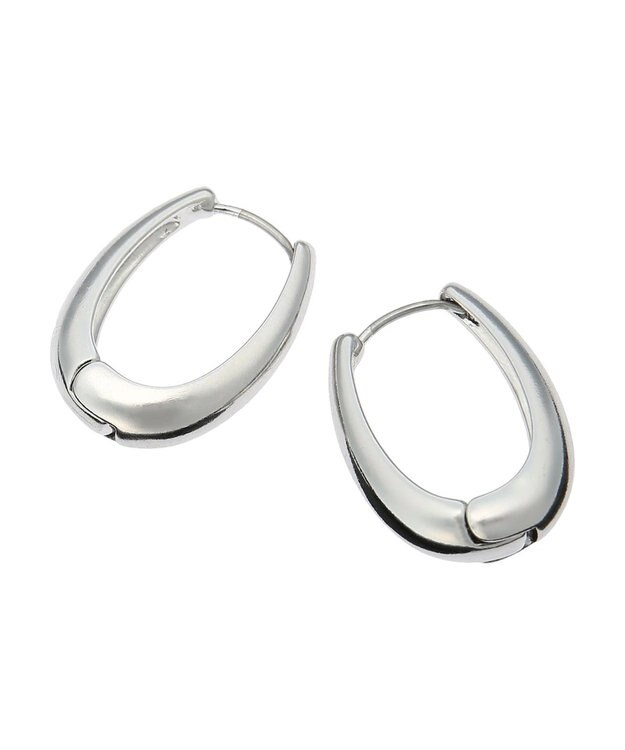 AMERICAN HOLIC シンプルメタルフープピアス Silver