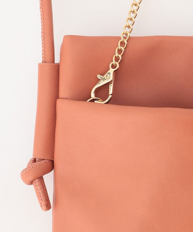 LA BAGAGERIE 【MONICA】ミニウォレット付き　ノットショルダーバッグ ピンク