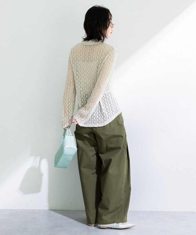 Green Parks チノタックワイドパンツ Khaki