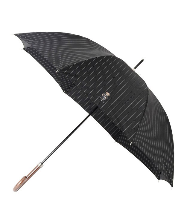 MOONBAT POLO RALPH LAUREN メンズ 長傘 ストライプ×BEAR 65cm ブラック