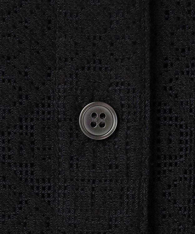 23区 【SLOW/一部店舗限定】モチーフレース 半袖 シャツ ブラック