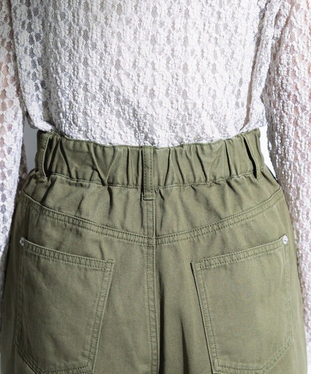 Green Parks チノタックワイドパンツ Khaki