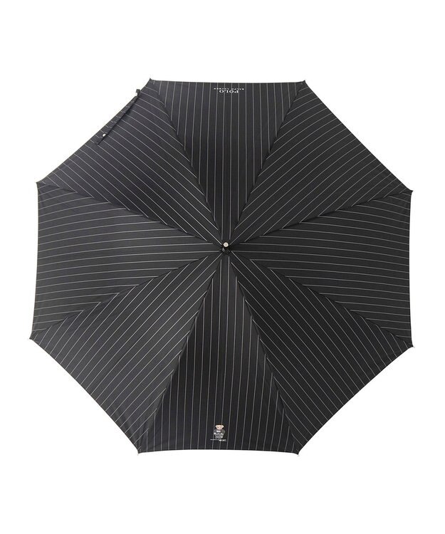 MOONBAT POLO RALPH LAUREN メンズ 長傘 ストライプ×BEAR 65cm ブラック