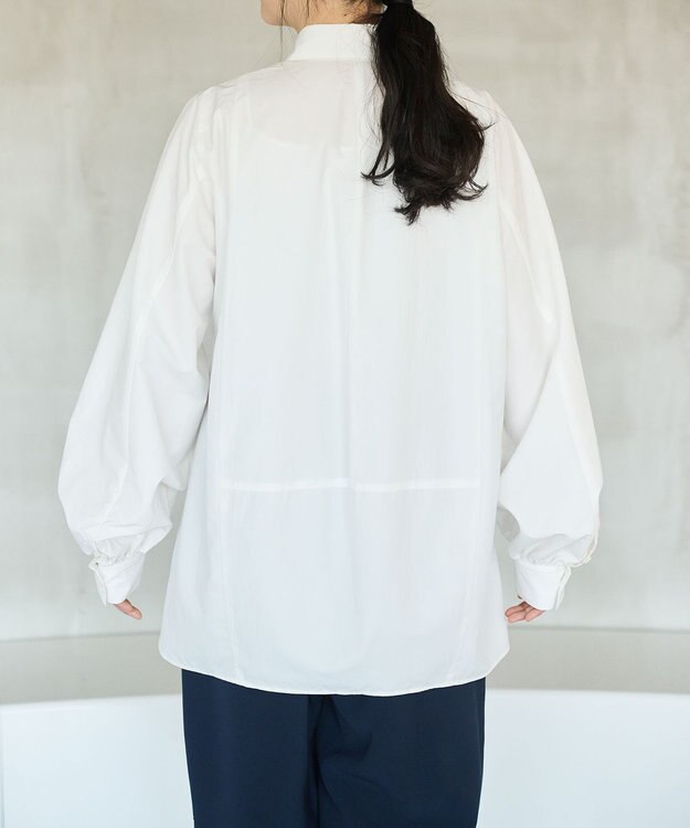 #Newans 【撥水】ユニークフォルムチュニック ホワイト